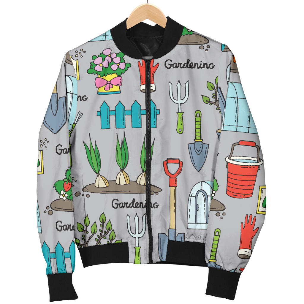 Gardening Pattern Print Design G07 Men Bomber Jacket