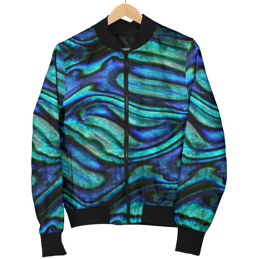 Abalone Pattern Print Design 02 Women's Bomber Jacket