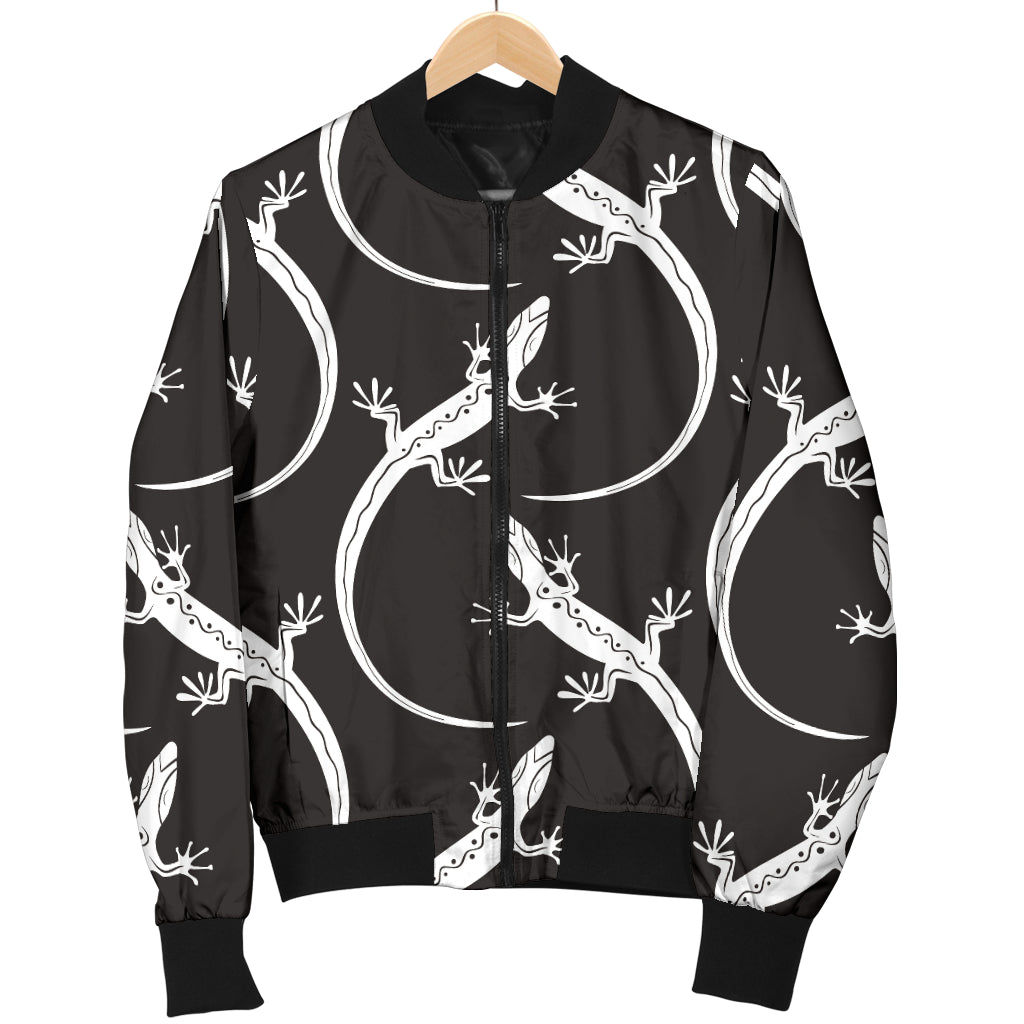 lizard Pattern Print Design 01 Women's Bomber Jacket
