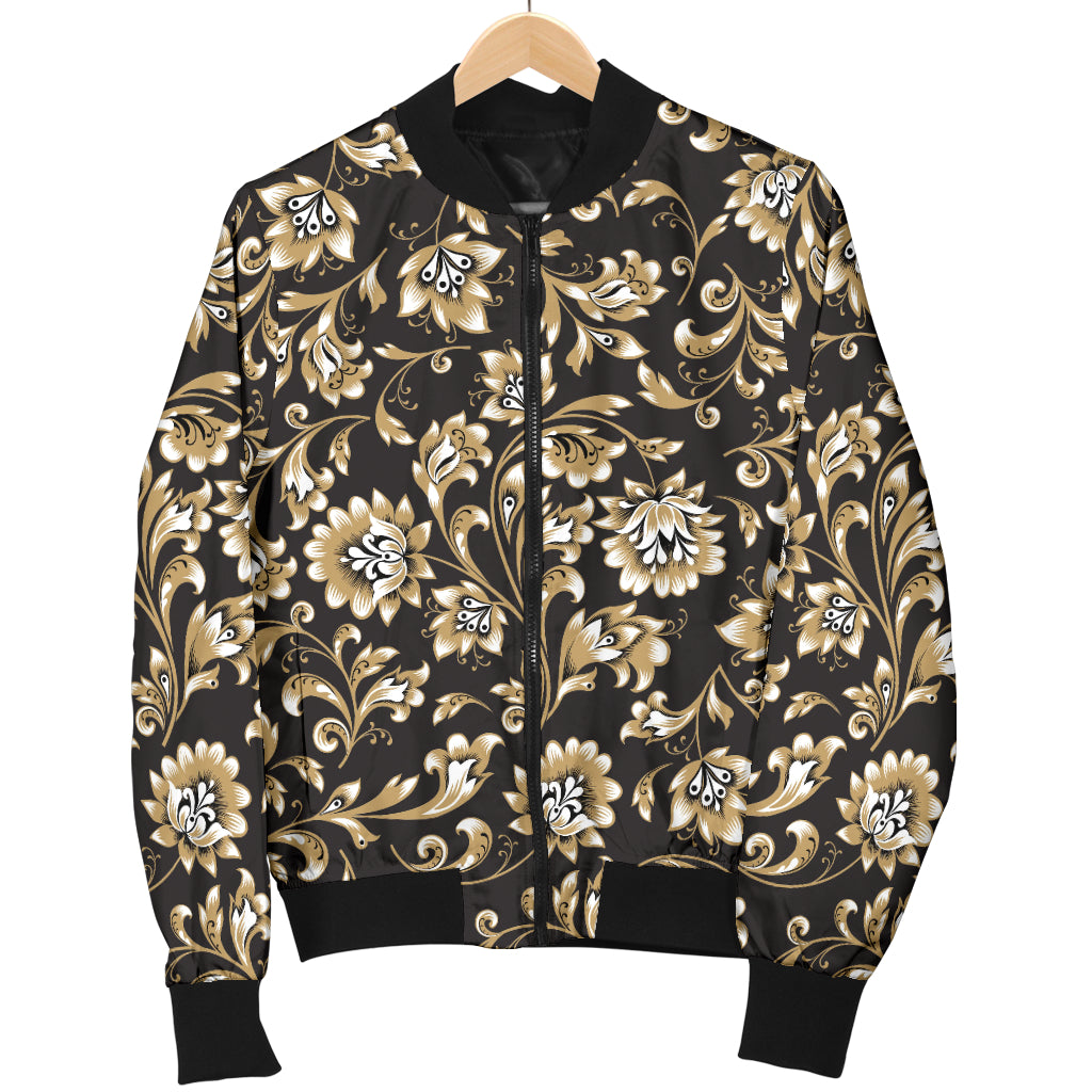 Brocade Pattern Print Design 03 Women's Bomber Jacket