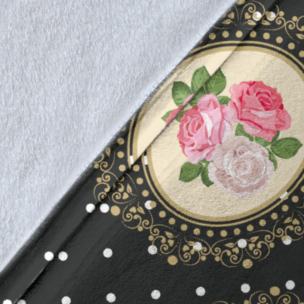 Rose Pattern Print Design RO015 Fleece Blanket