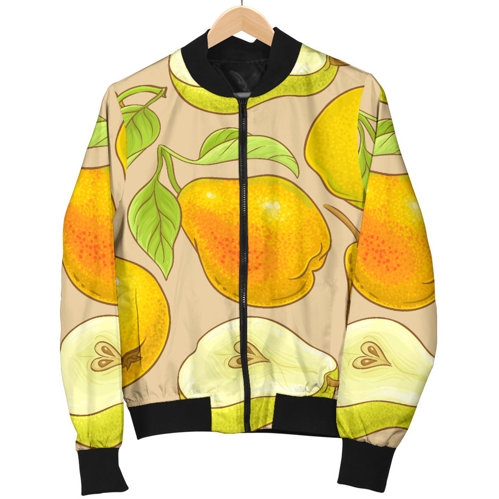 Pear Pattern Print Design PE05 Men Bomber Jacket