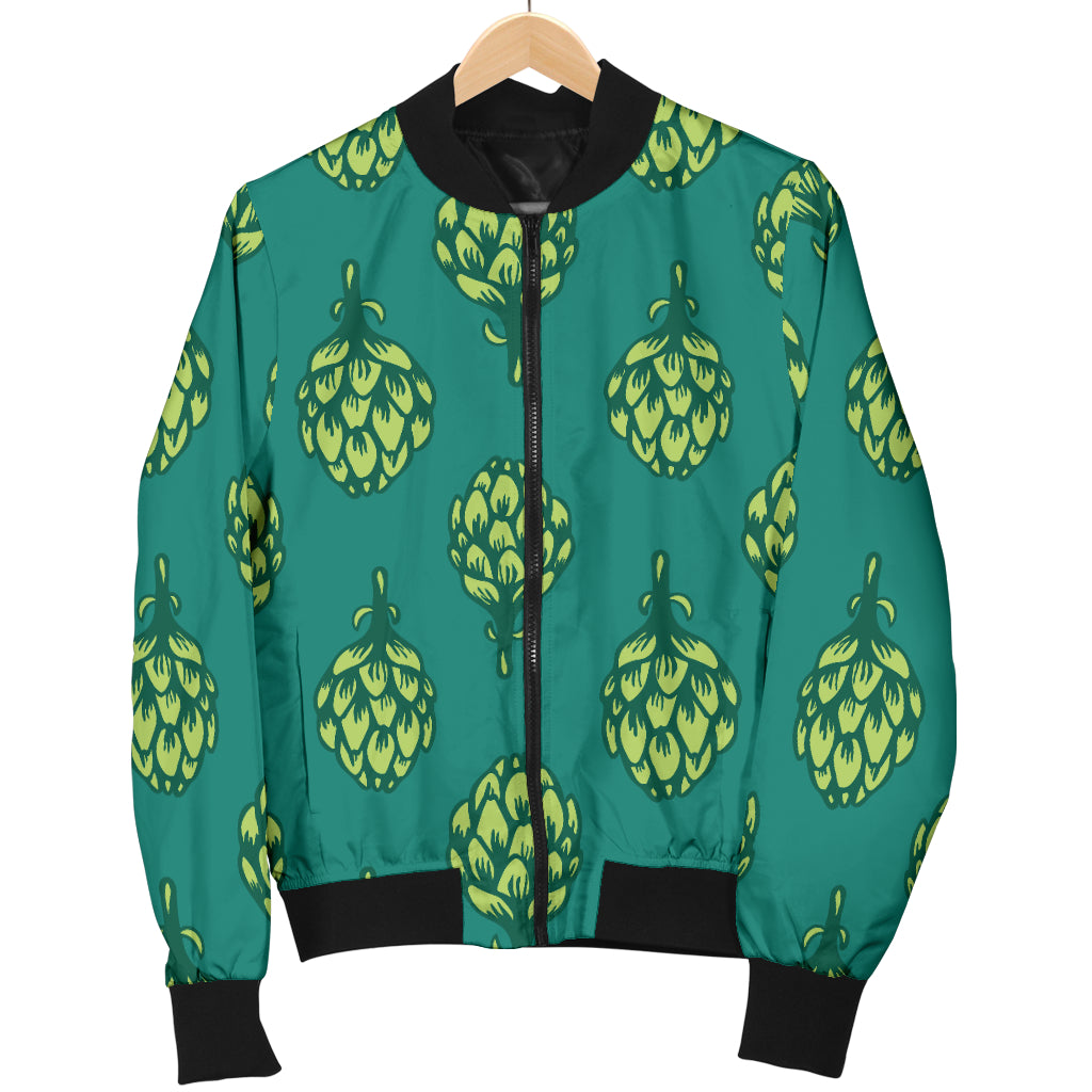 Artichoke Pattern Print Design 04 Women's Bomber Jacket
