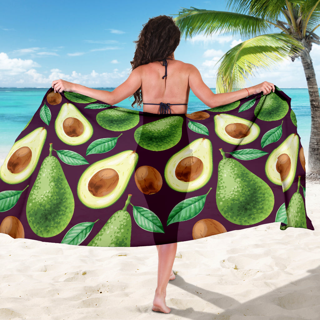 Avocado Pattern Print Design AC08 Sarong Pareo Wrap