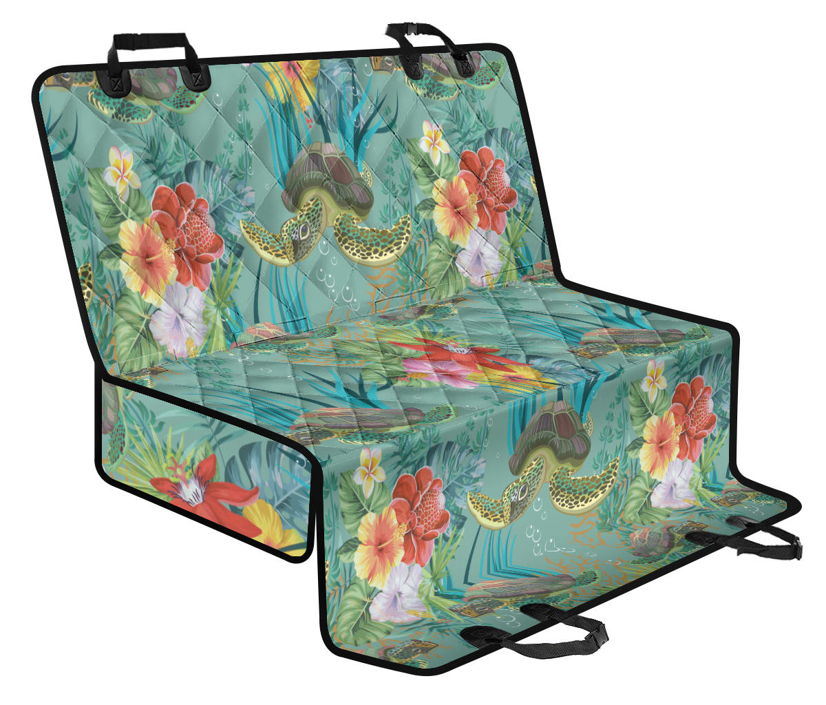 Sea Turtle Pattern Print Design T012 Rear Dog Seat Cover