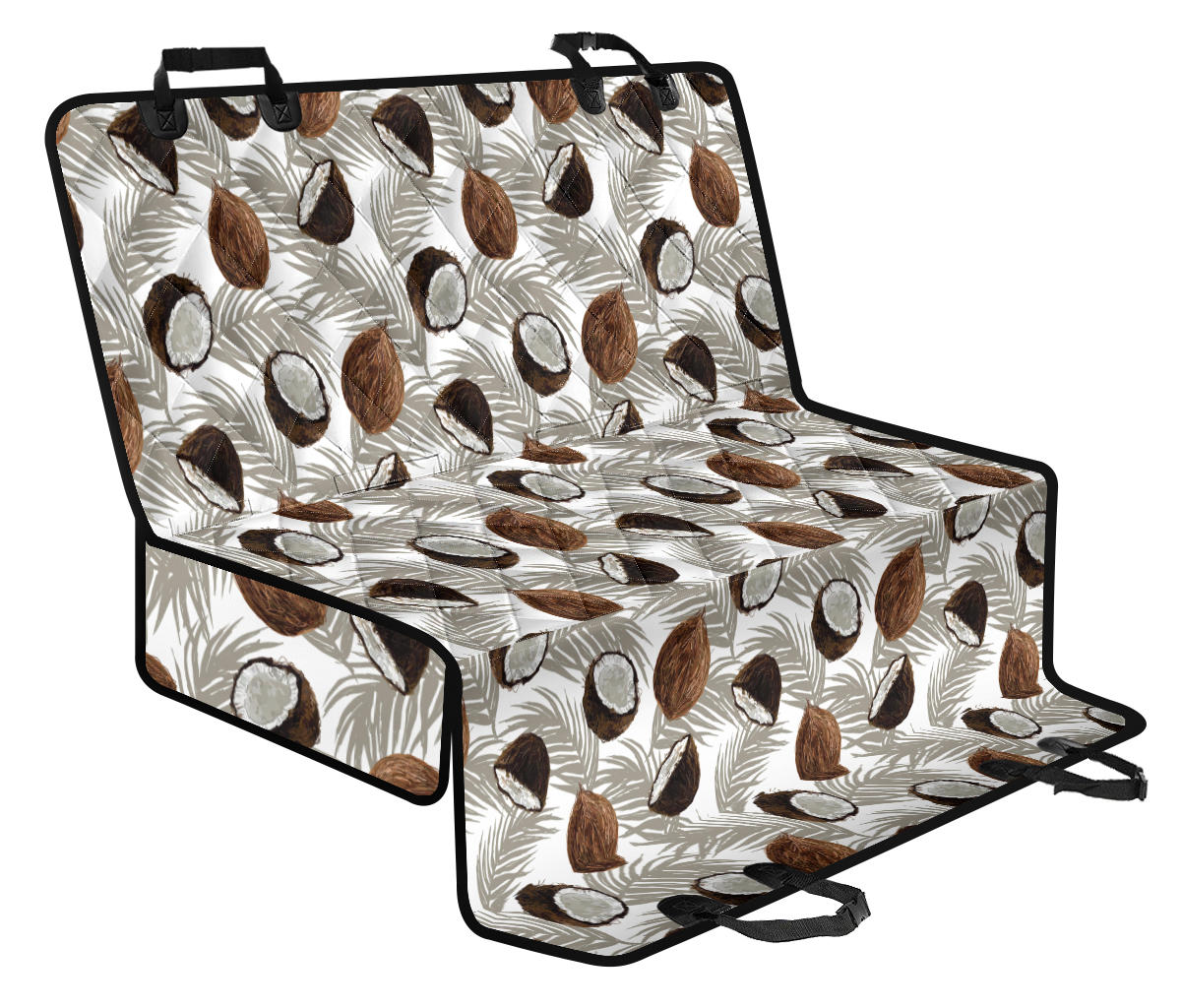Coconut Pattern Print Design CN03 Rear Dog Seat Cover