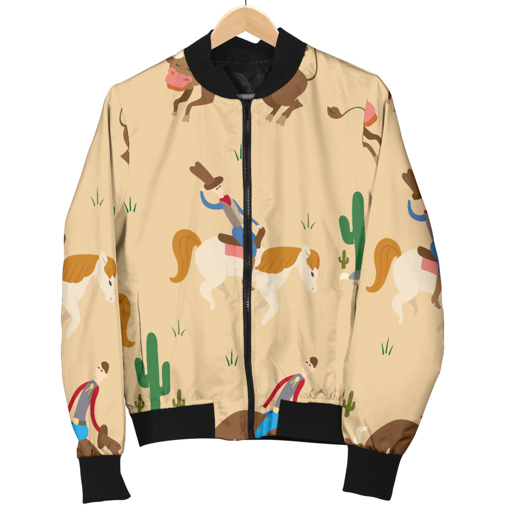 Rodeo Pattern Print Design A02 Women's Bomber Jacket