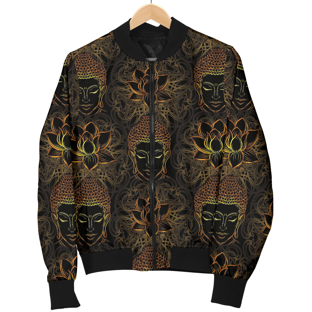 Buddha Pattern Print Design 03 Women's Bomber Jacket