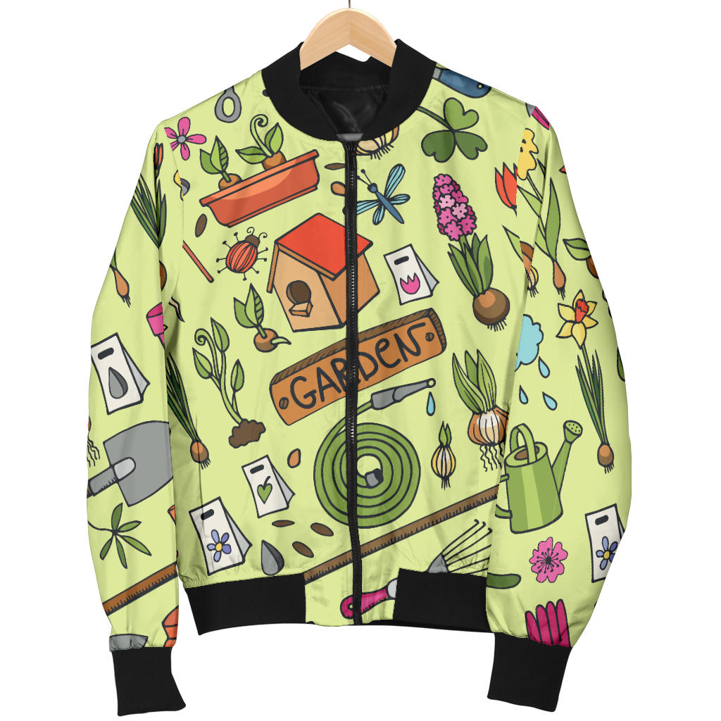 Gardening Pattern Print Design G02 Men Bomber Jacket