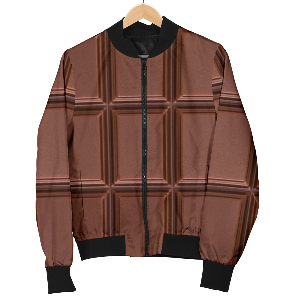 Chocolate Pattern Print Design 03 Women's Bomber Jacket