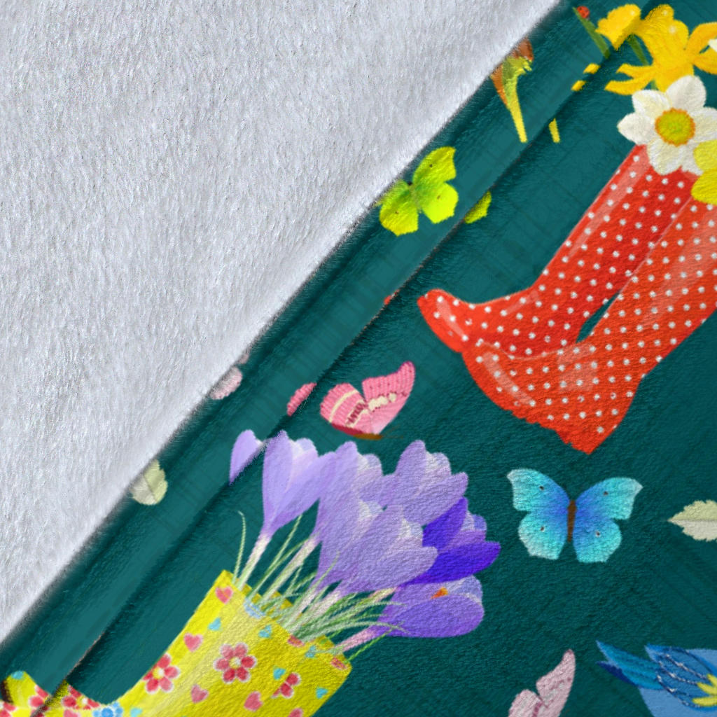 Gardening Pattern Print Design G08 Fleece Blanket
