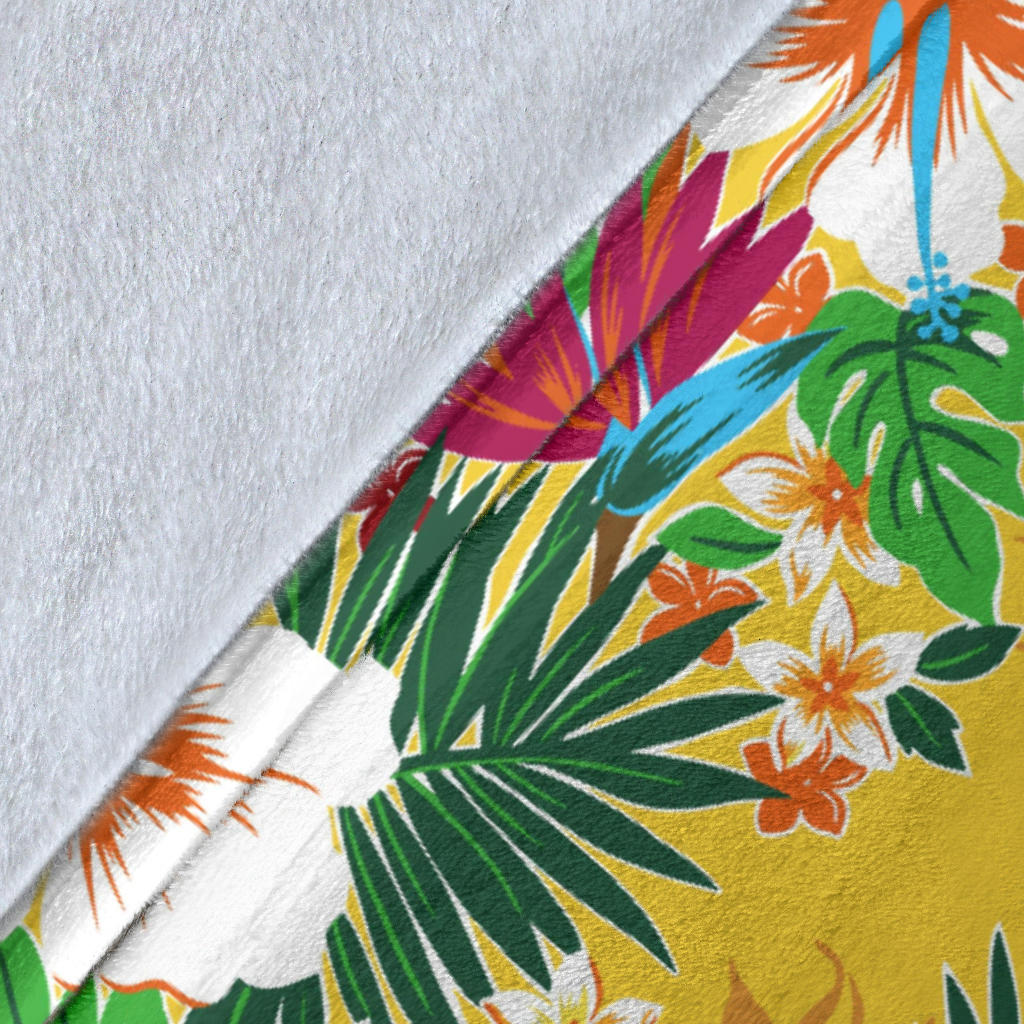 Hawaiian Themed Pattern Print Design H09 Fleece Blanket