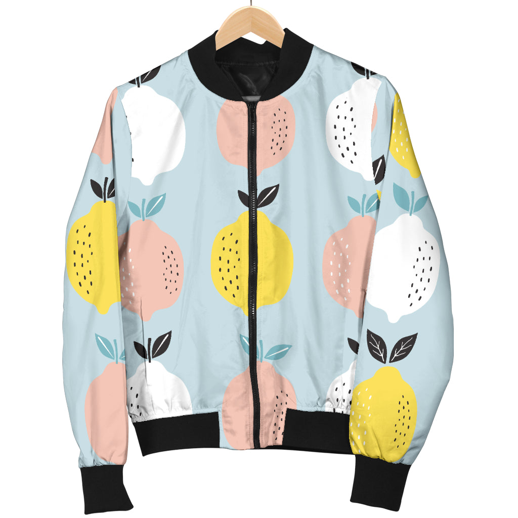 Citrus Pattern Print Design 03 Women's Bomber Jacket