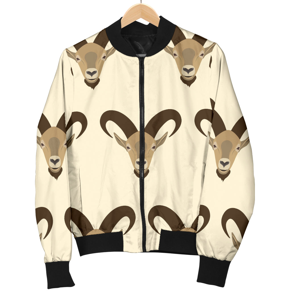 Goat Pattern Print Design 01 Women's Bomber Jacket
