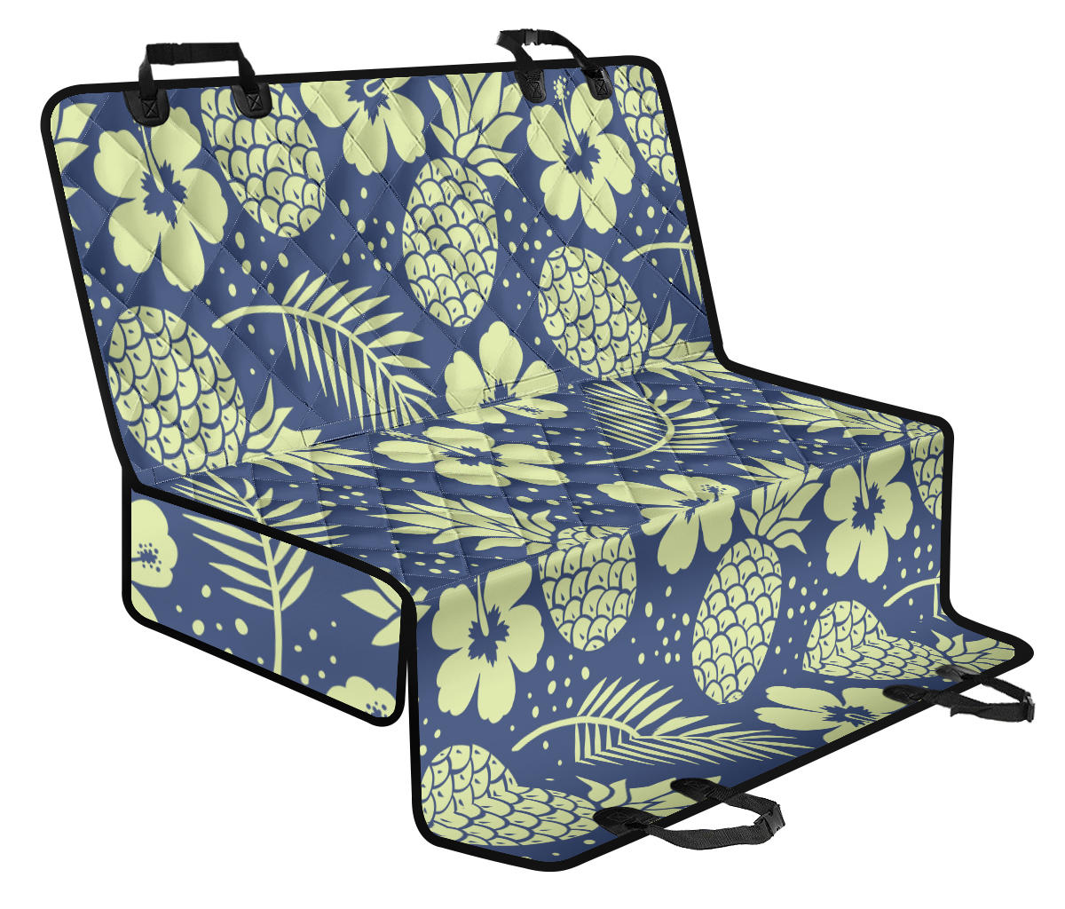 Pineapple Pattern Print Design PP07 Rear Dog Seat Cover