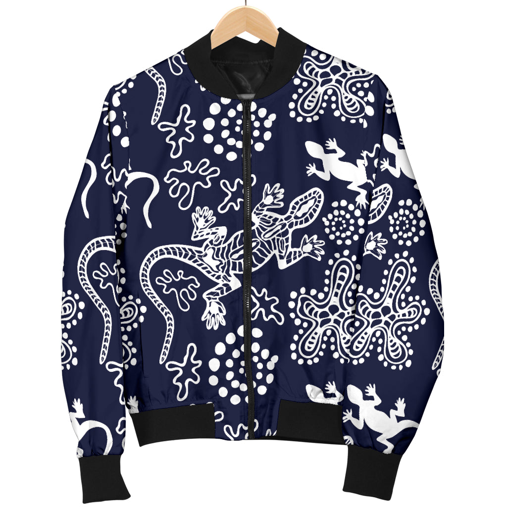 lizard Pattern Print Design 03 Women's Bomber Jacket