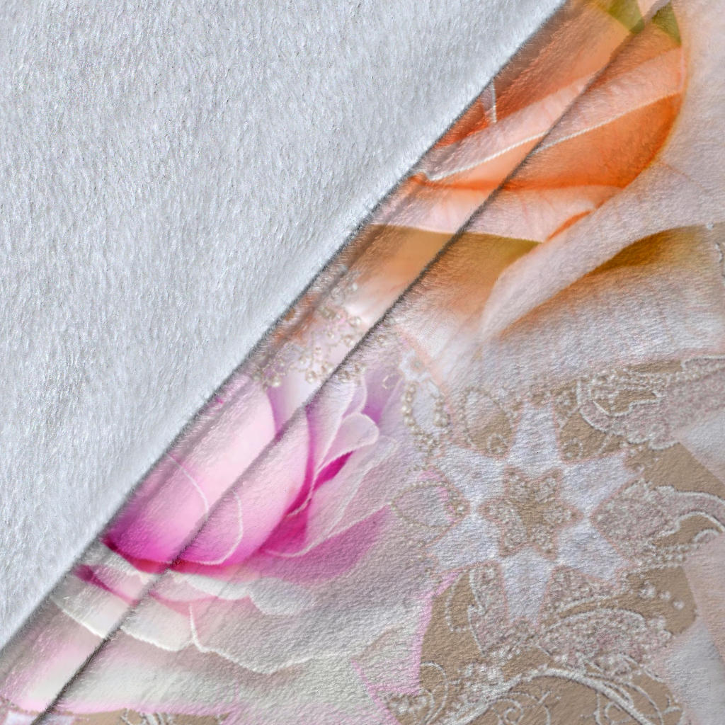Rose Pattern Print Design RO011 Fleece Blanket