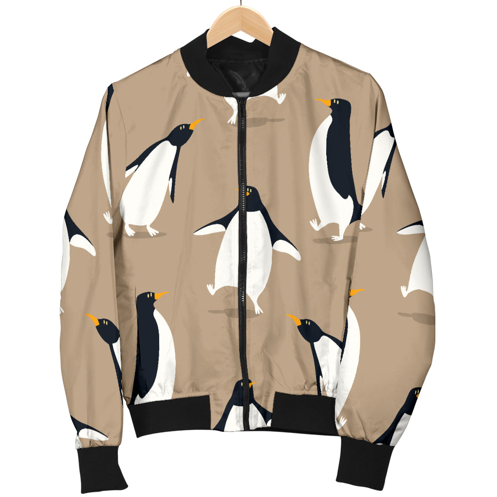 Penguin Pattern Print Design A01 Women's Bomber Jacket