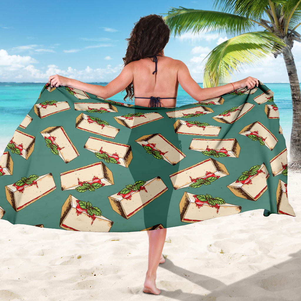 Cheesecake Pattern Print Design CK02 Sarong Pareo Wrap