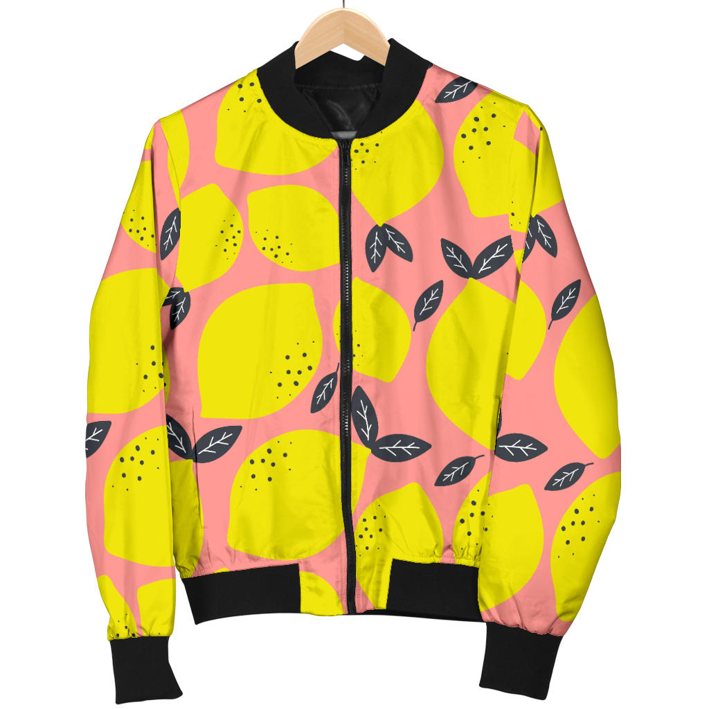 Lemon Pattern Print Design LM03 Men Bomber Jacket