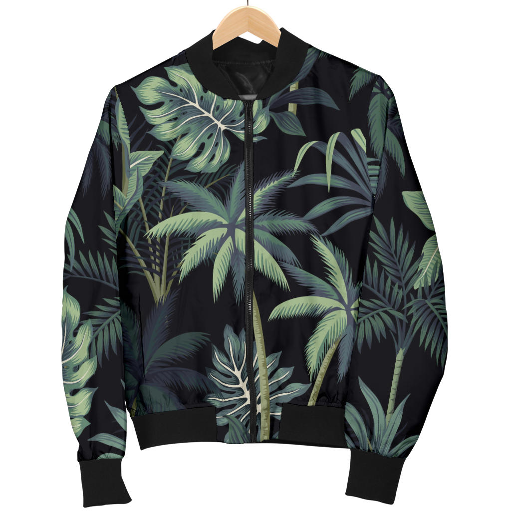 Rainforest Pattern Print Design RF02 Women Bomber Jacket