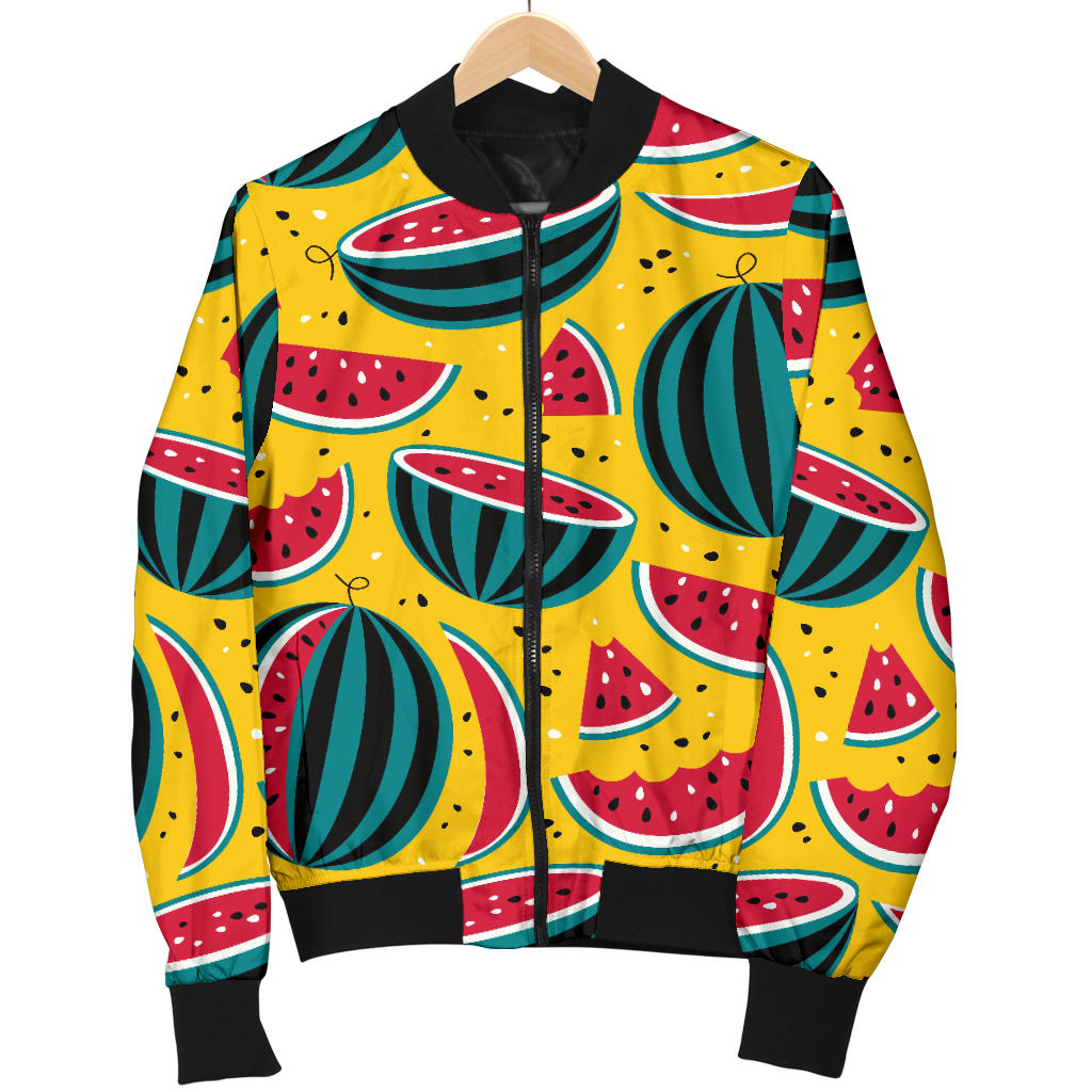 Watermelon Pattern Print Design WM02 Women Bomber Jacket