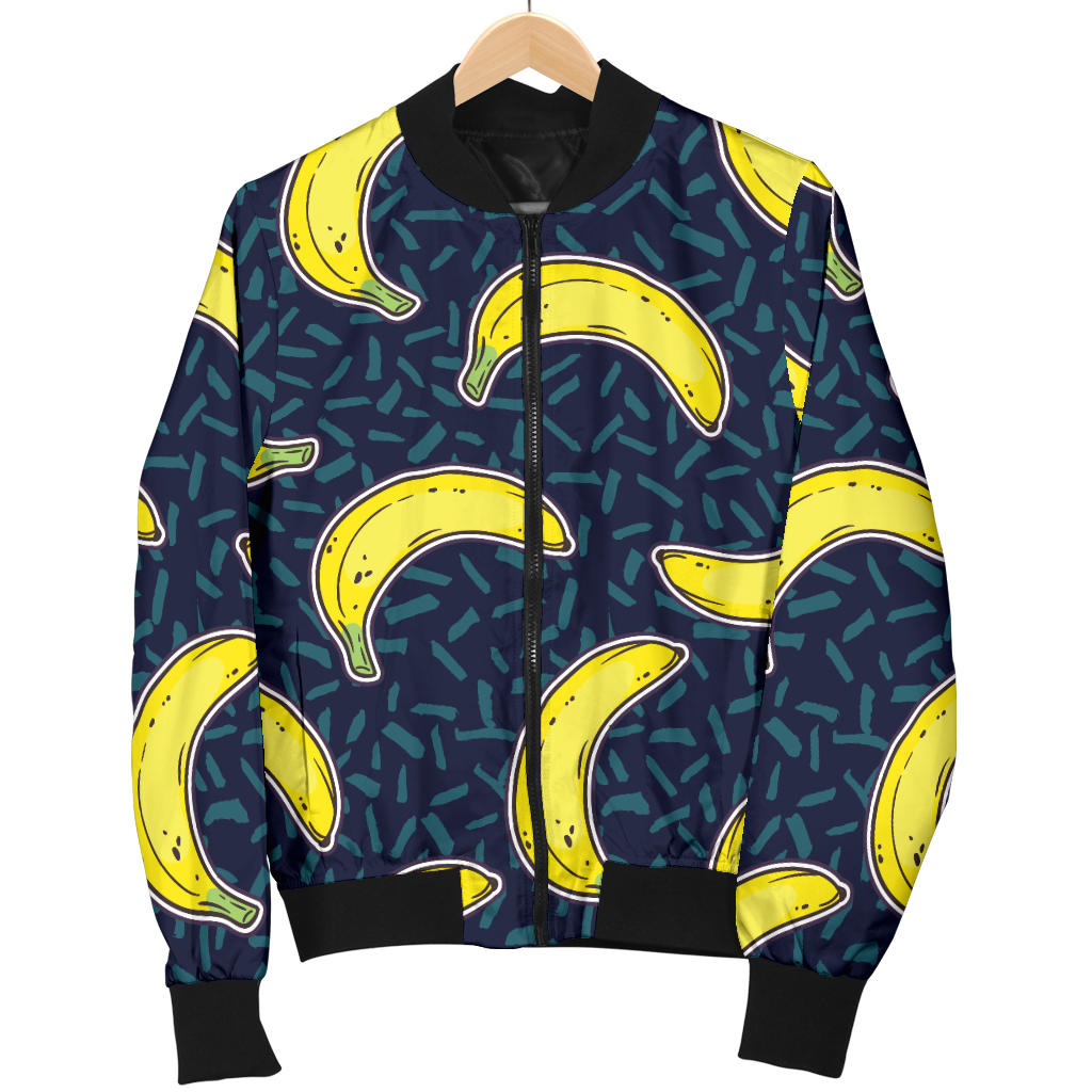 Banana Pattern Print Design BA09 Men Bomber Jacket