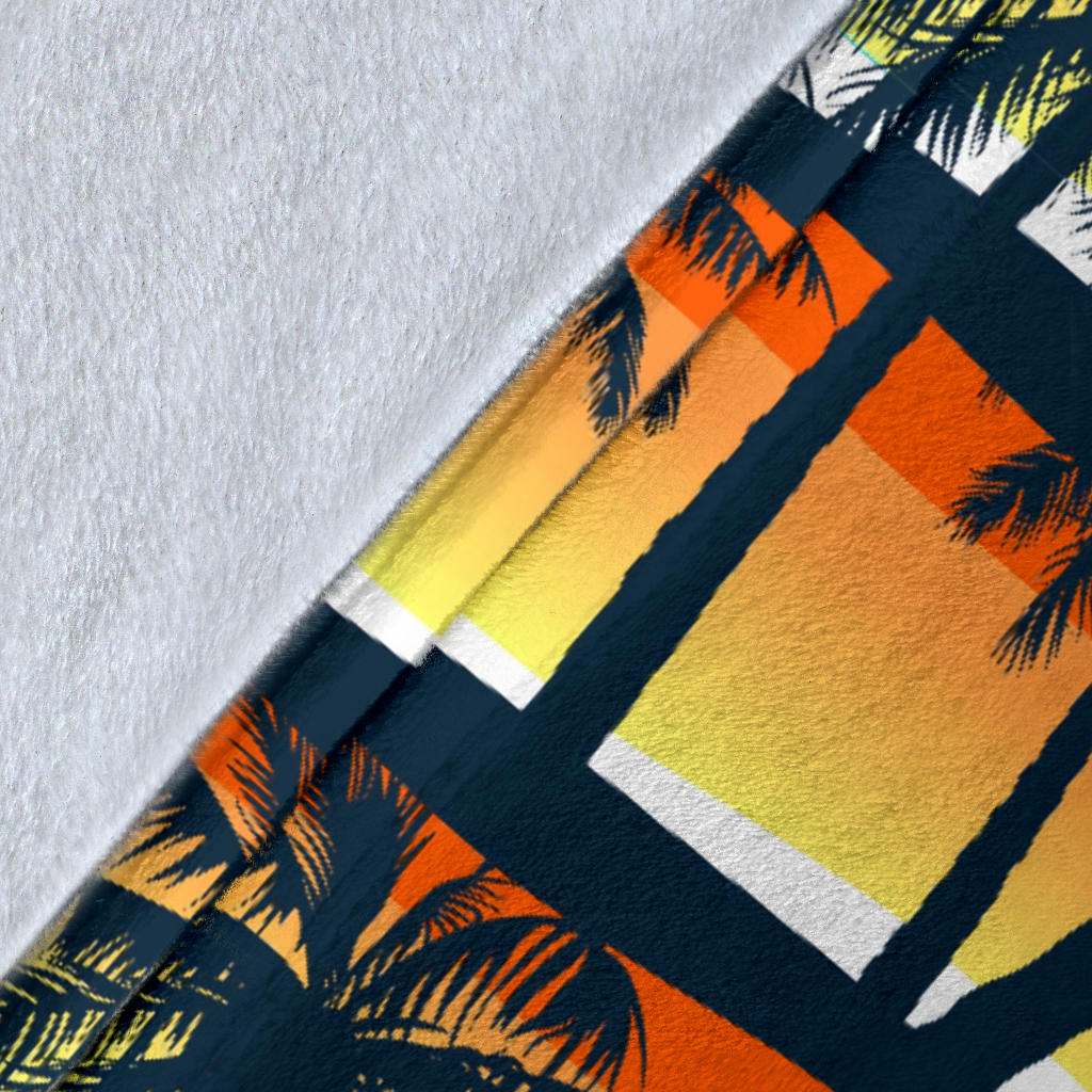 Palm Tree Pattern Print Design PT011 Fleece Blanket