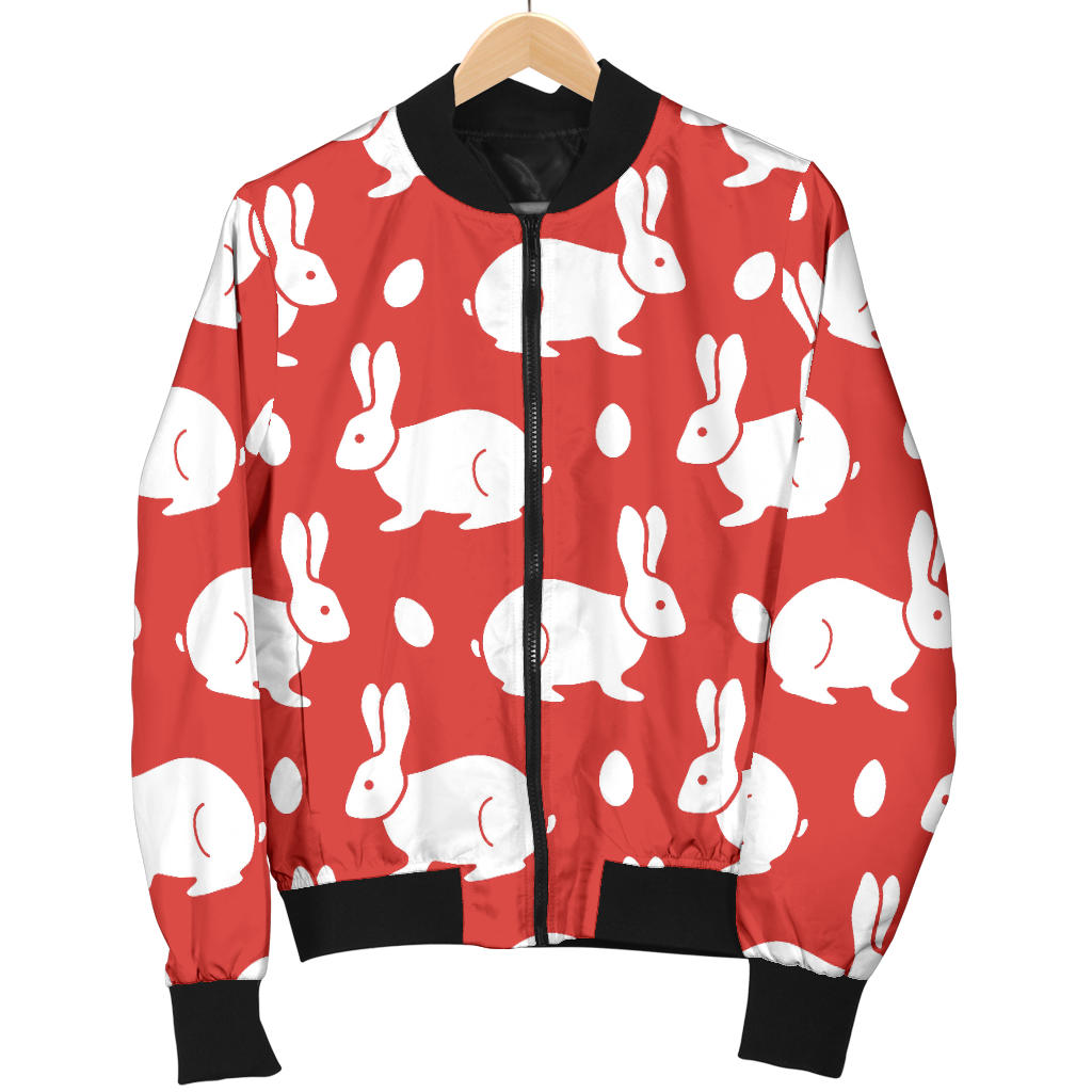 Rabbit Pattern Print Design RB017 Men Bomber Jacket