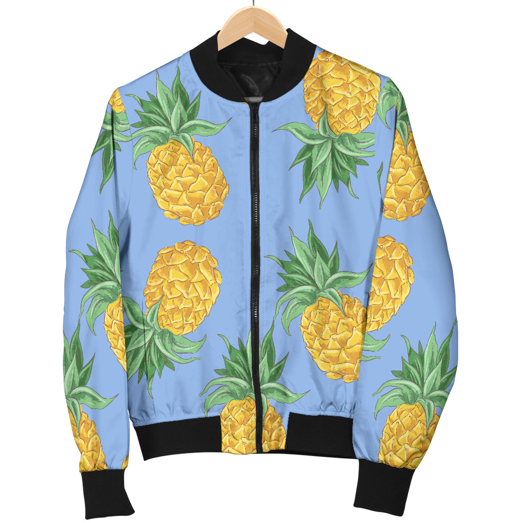 Pineapple Pattern Print Design A04 Women's Bomber Jacket