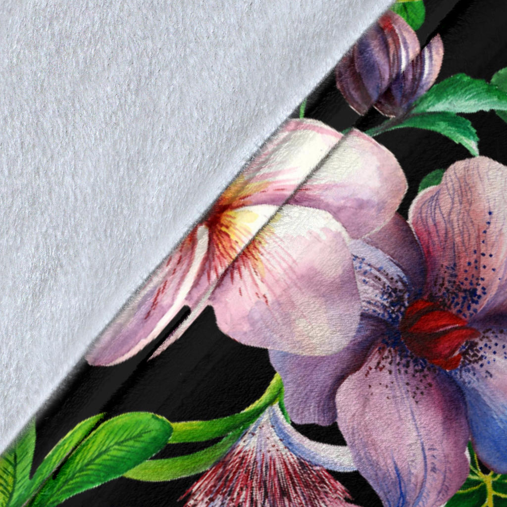 Plumeria Pattern Print Design PM01 Fleece Blanket