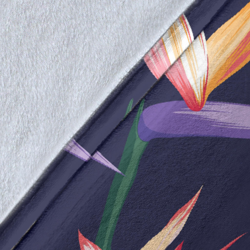 Bird Of Paradise Pattern Print Design BOP015 Fleece Blanket