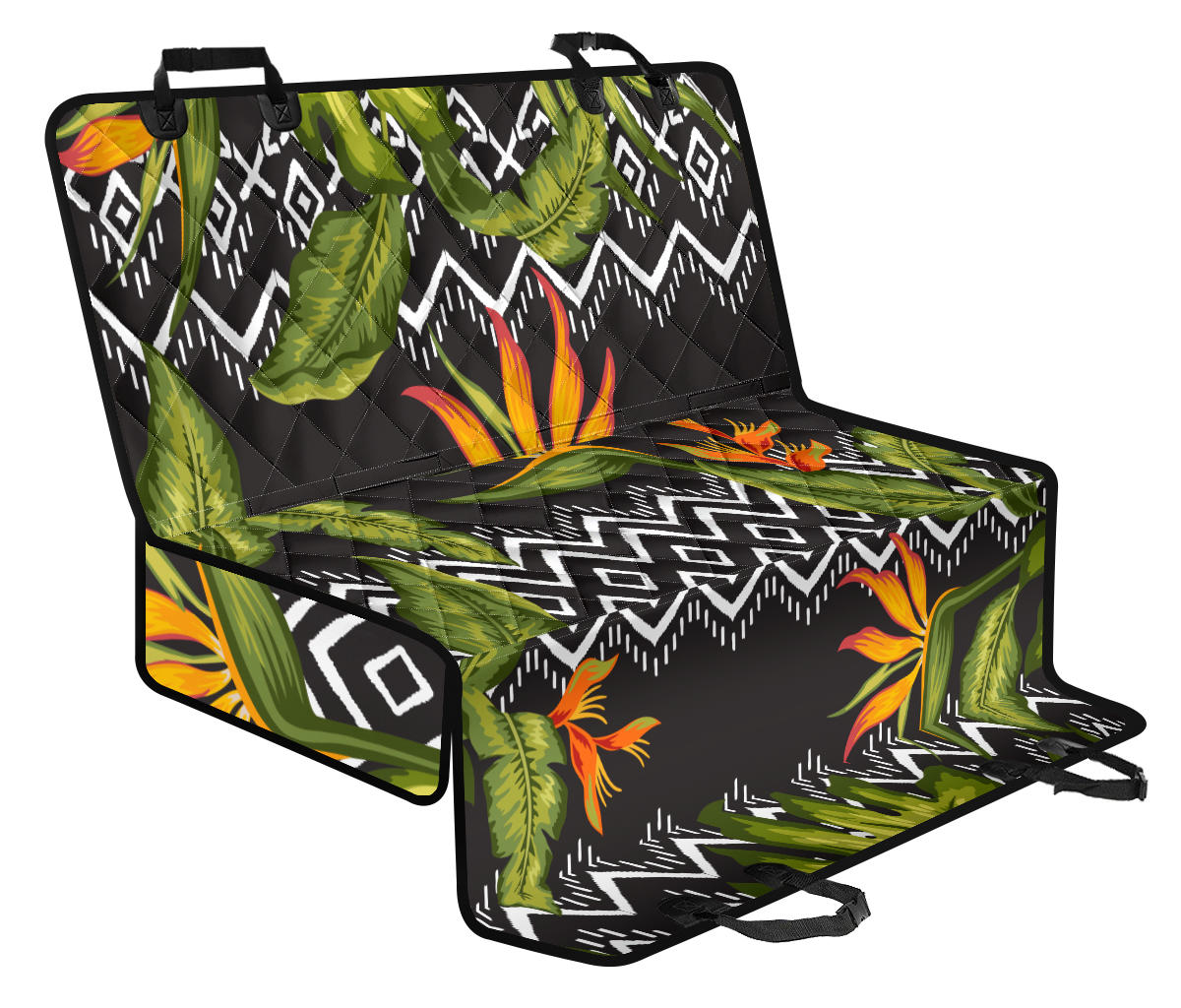 Bird Of Paradise Pattern Print Design BOP07 Rear Dog Seat Cover