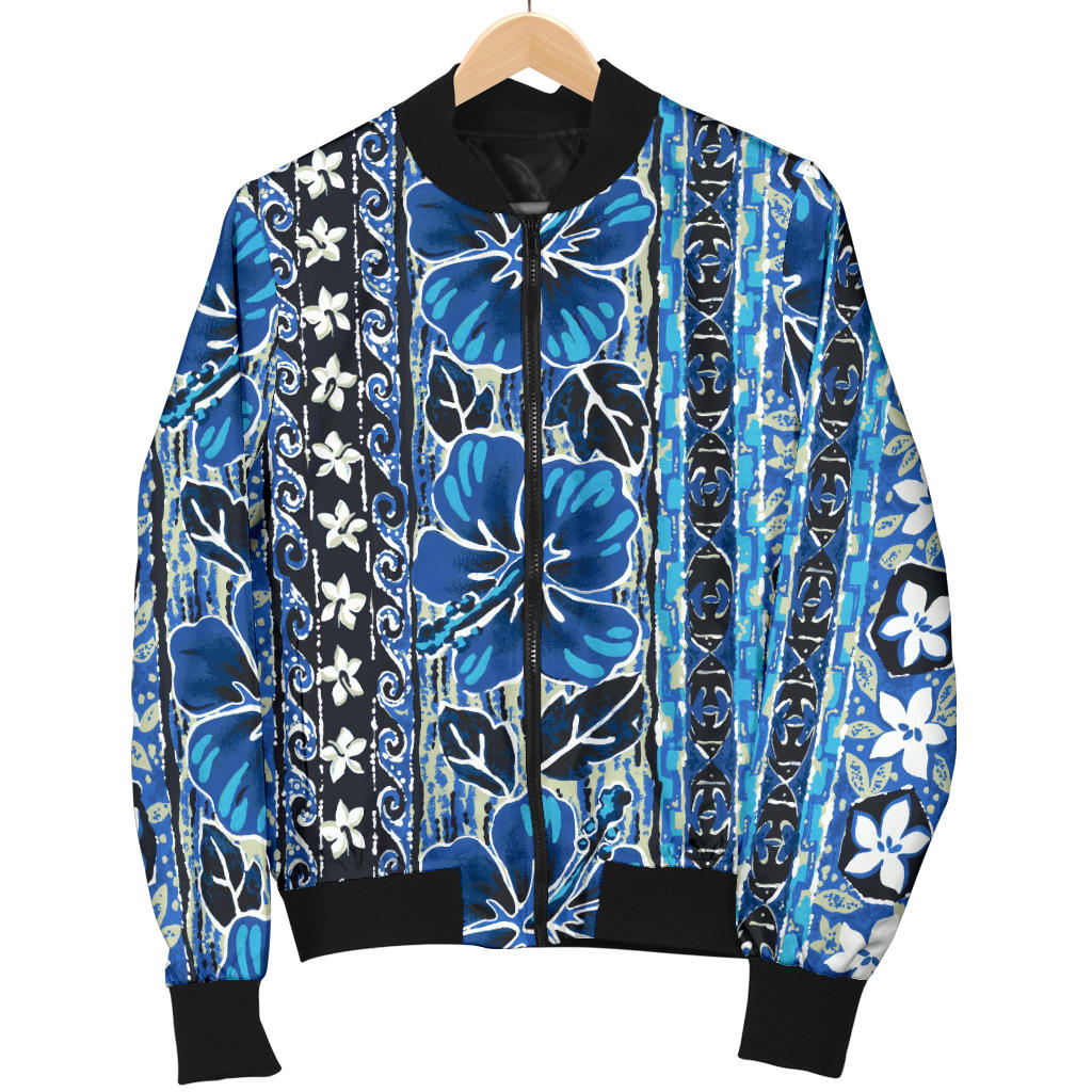 Hawaiian Themed Pattern Print Design H012 Men Bomber Jacket