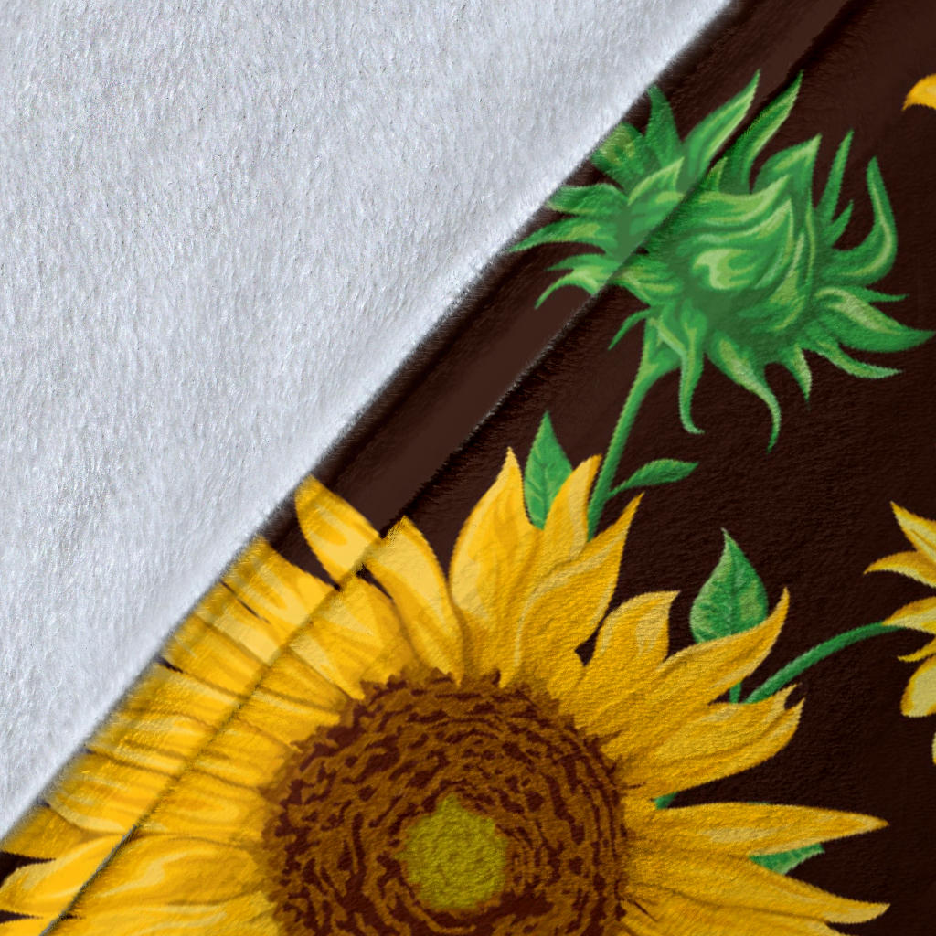 Sunflower Pattern Print Design SF01 Fleece Blanket