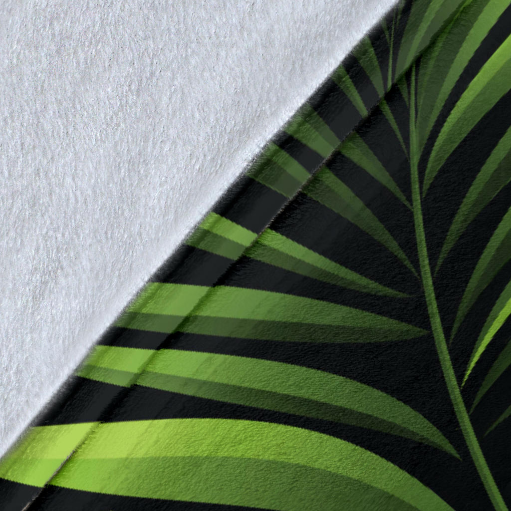 Palm Leaves Pattern Print Design PL07 Fleece Blanket