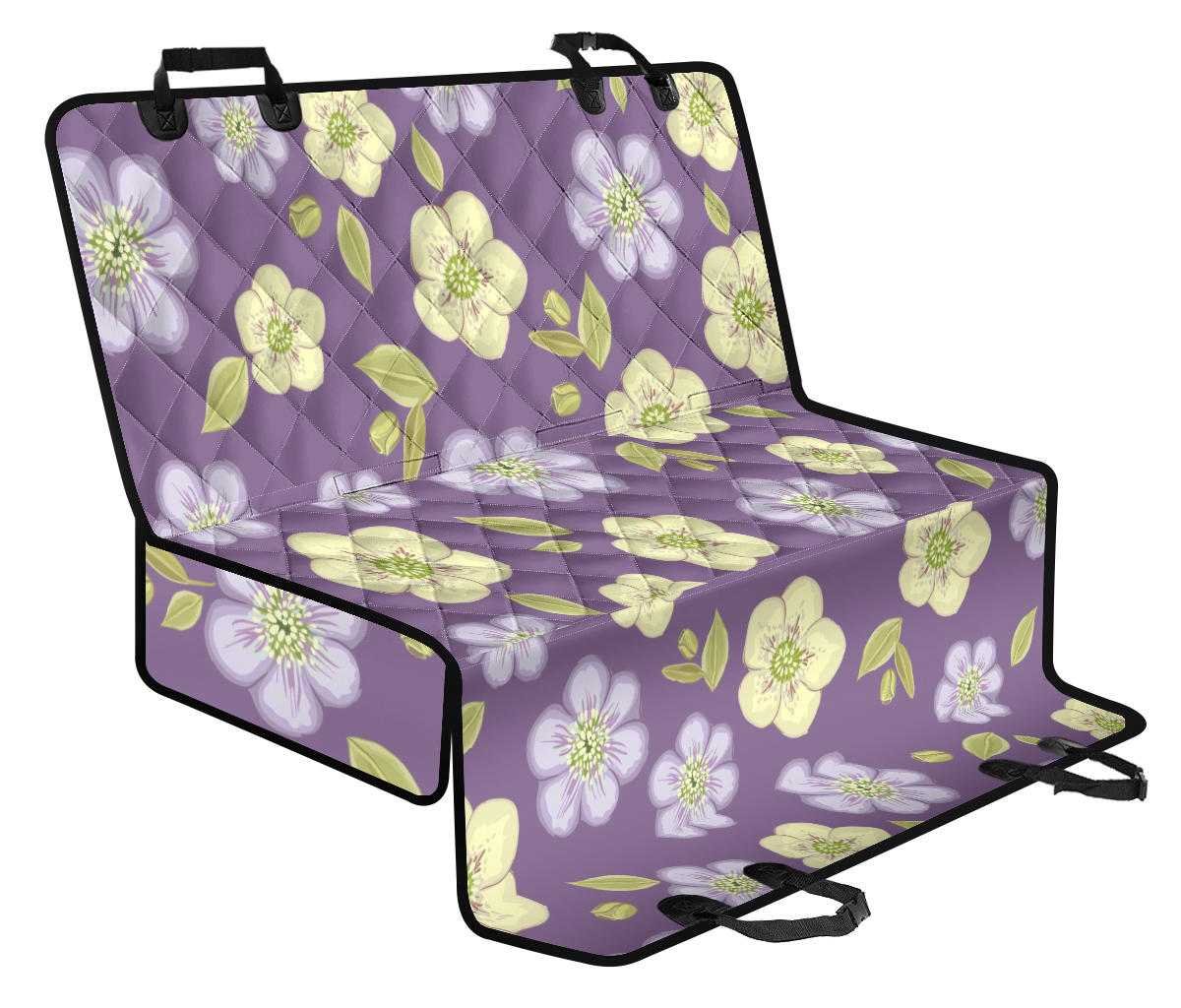 Anemone Pattern Print Design AM013 Rear Dog Seat Cover