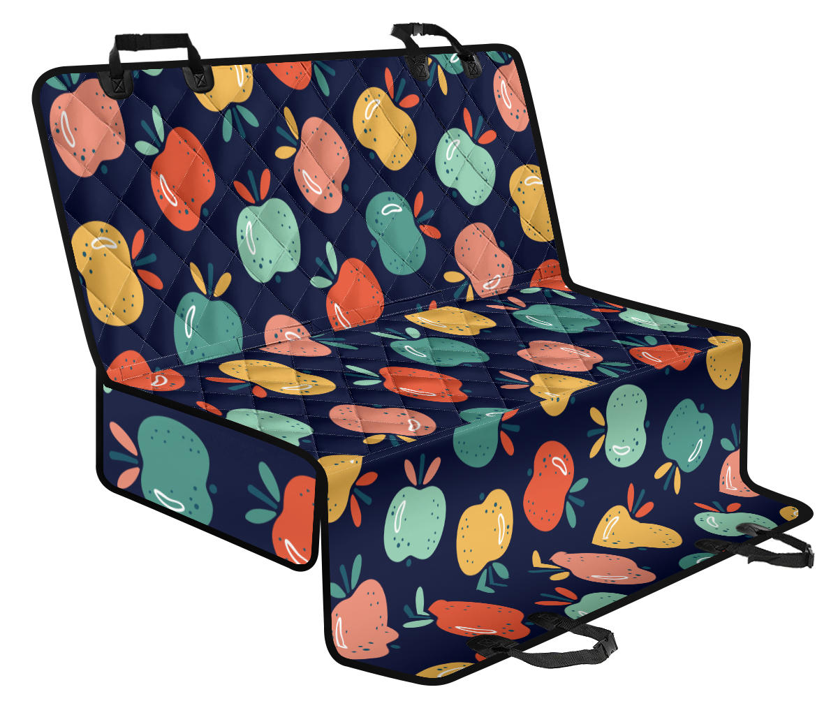 Apple Pattern Print Design AP09 Rear Dog Seat Cover