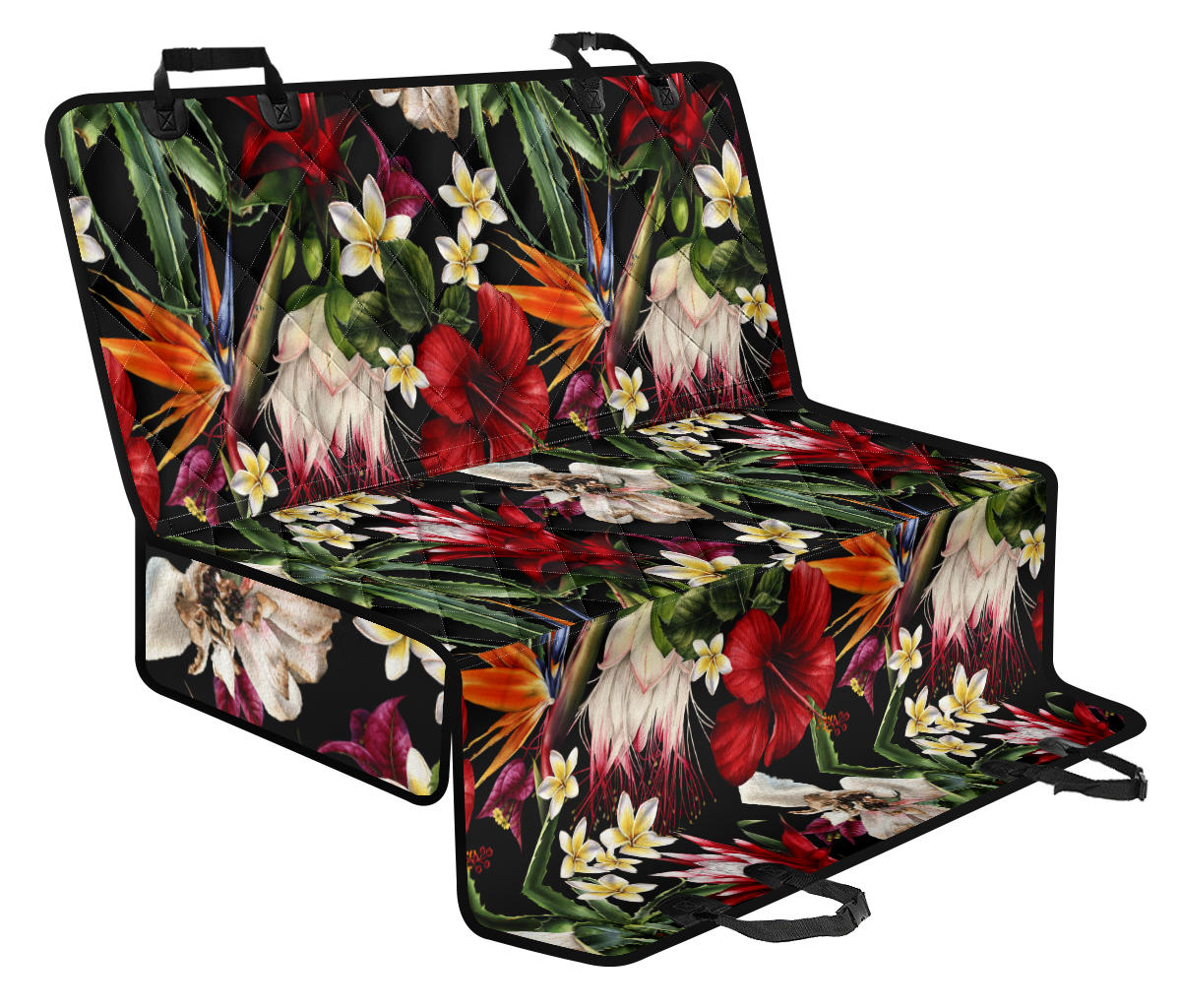 Summer Floral Pattern Print Design SF03 Rear Dog Seat Cover