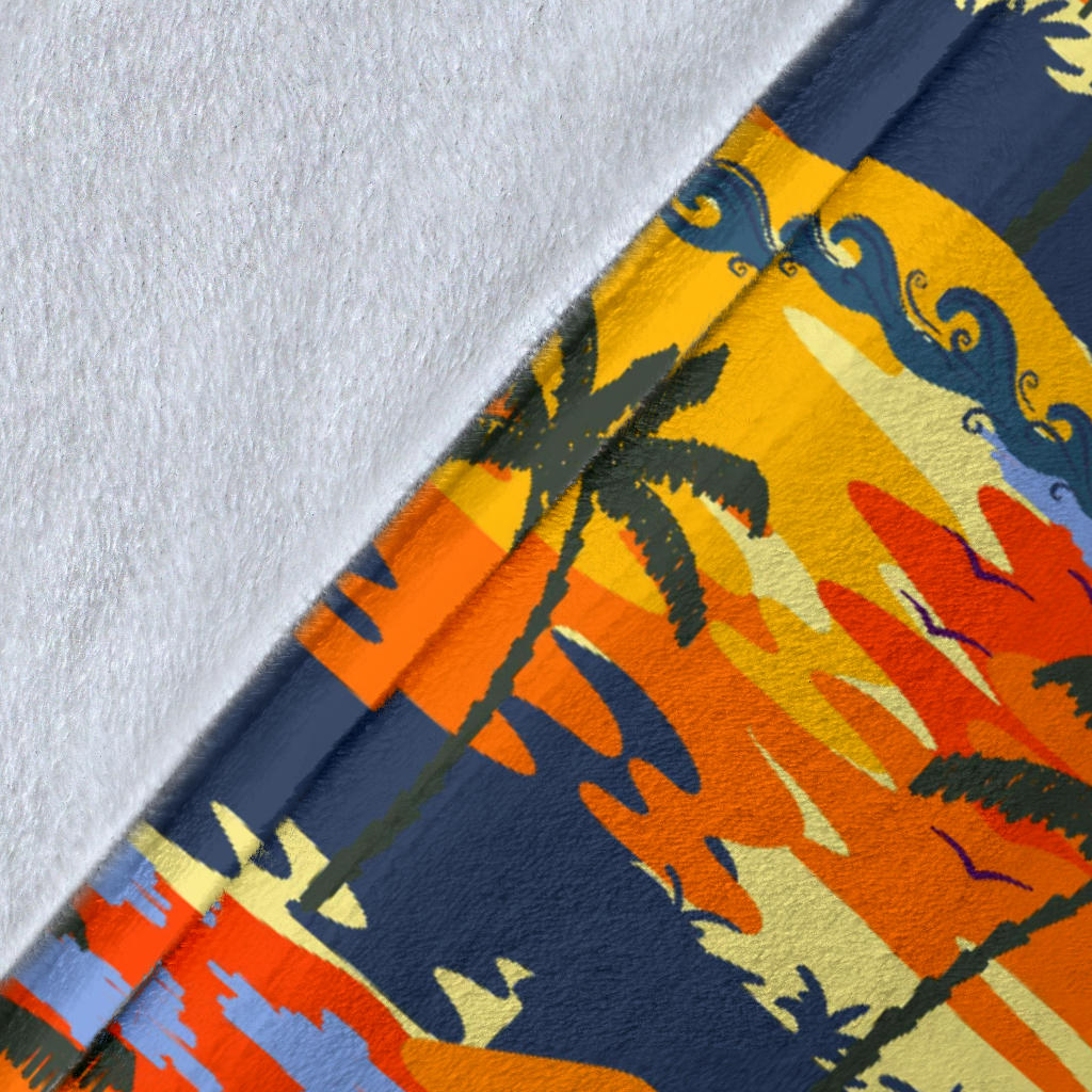 Palm Tree Pattern Print Design PT010 Fleece Blanket
