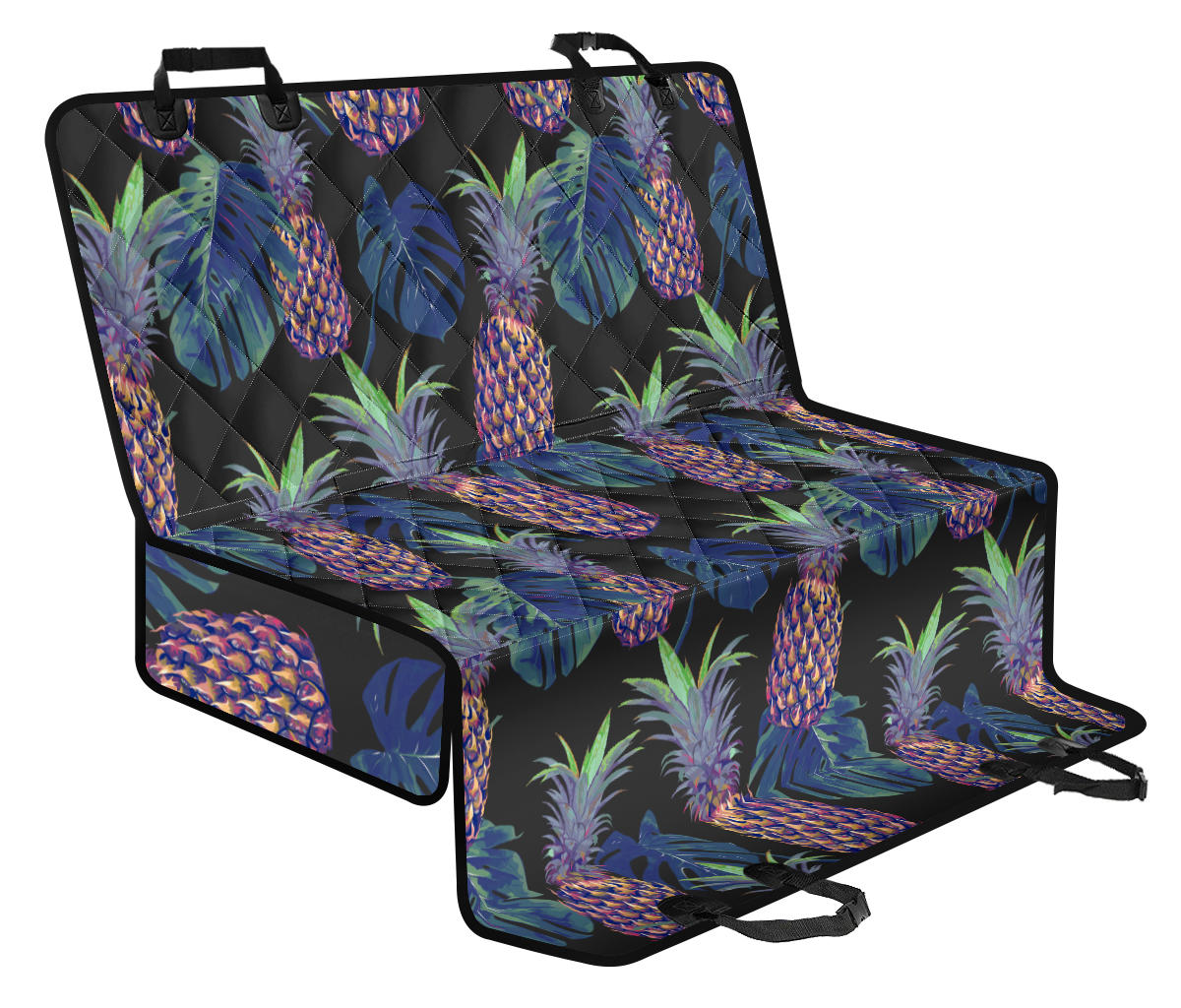 Pineapple Pattern Print Design PP04 Rear Dog Seat Cover