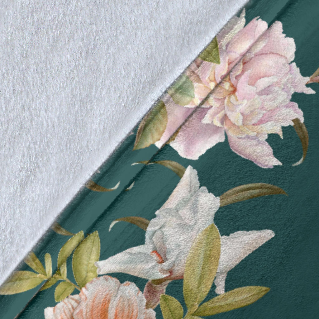 Iris Pattern Print Design IR01 Fleece Blanket