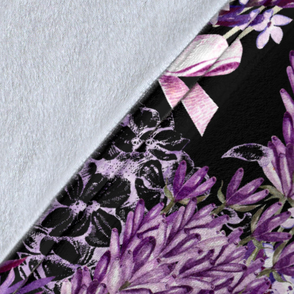 Lavender Pattern Print Design LV06 Fleece Blanket