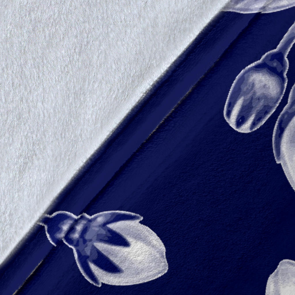 Cherry Blossom Pattern Print Design CB01 Fleece Blanket