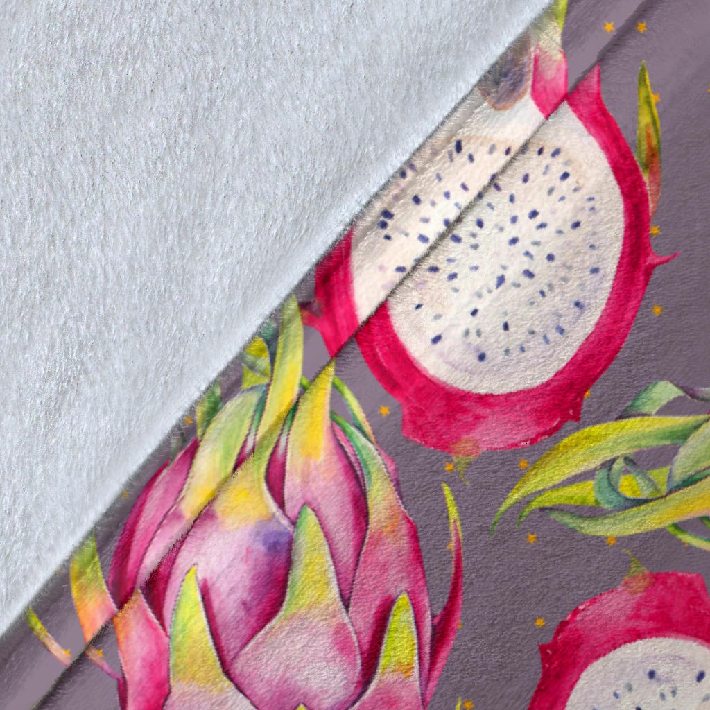 Dragonfruit Pattern Print Design DF03 Fleece Blanket