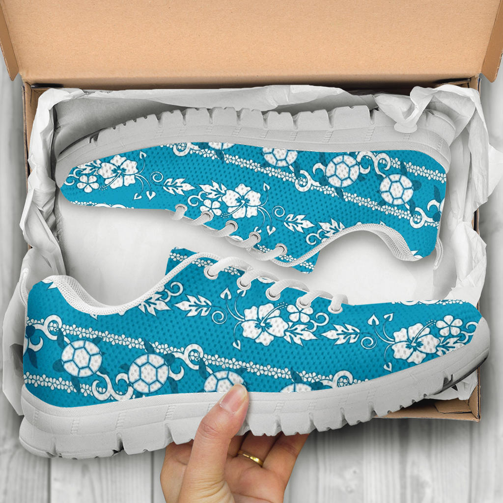 Hawaiian Themed Pattern Print Design H025 Sneakers White Bottom Shoes