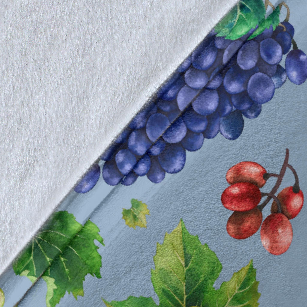 Grape Pattern Print Design GP06 Fleece Blanket