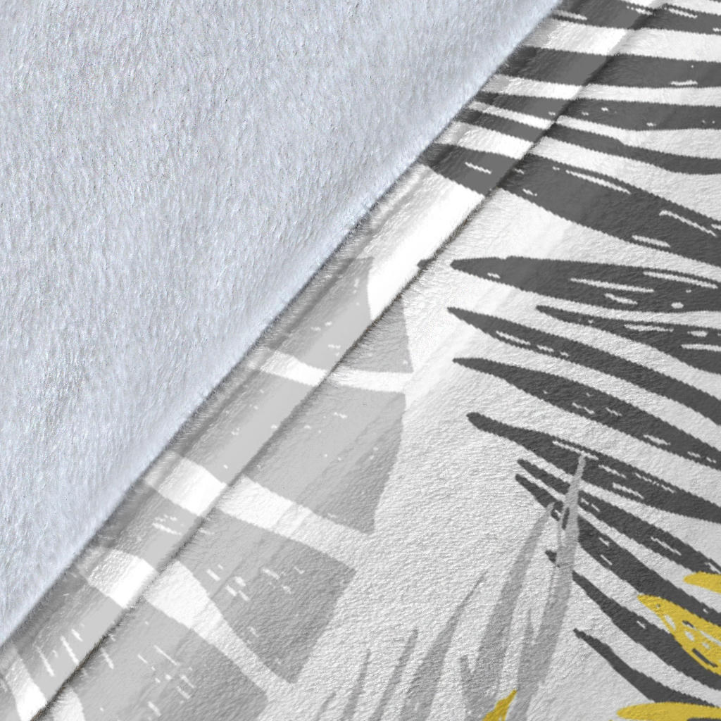Palm Leaves Pattern Print Design PL012 Fleece Blanket