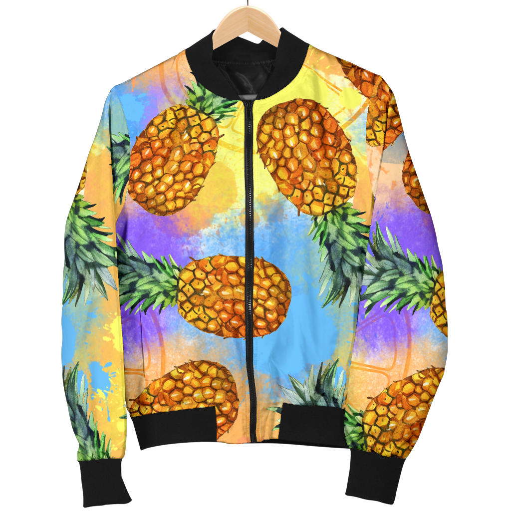 Pineapple Pattern Print Design PP09 Men Bomber Jacket