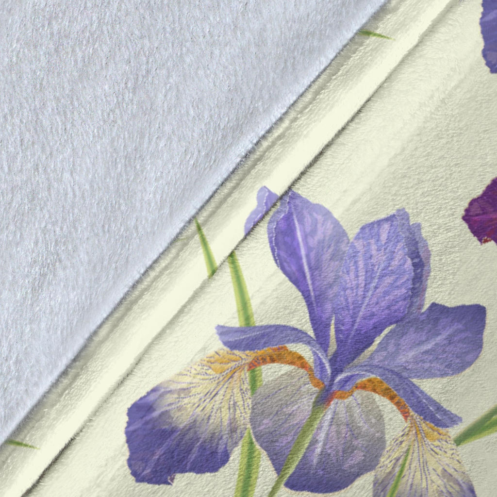 Iris Pattern Print Design IR08 Fleece Blanket